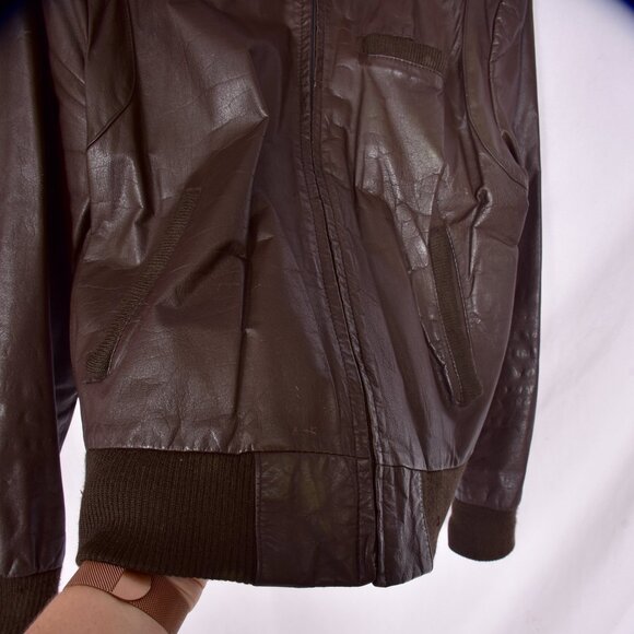 Porsha by Winer Vintage Leather Coat Size 40 - Picture 7 of 11